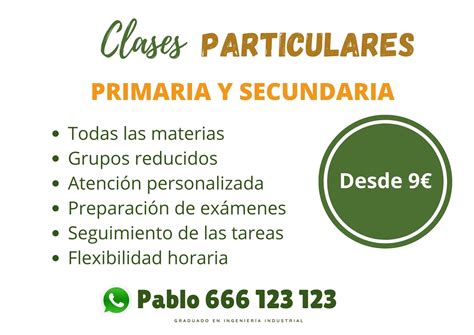 cartel de clases particulares|Plantillas Cartel de clases particulares gratis 